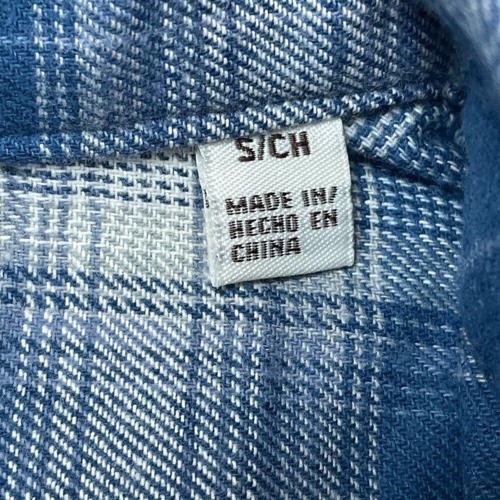 Weatherproof Vintage Blue Plaid Comfort Stretch Shirt Size S d0021 - Picture 4 of 15
